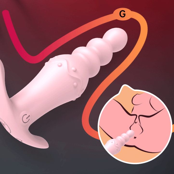 Silicone Vibrating Beaded Butt Plug -WeLovePlugs