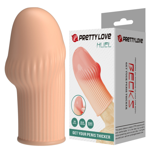 Pretty Love Huel Penis Sleeve - Natural Skin Tone - image 4