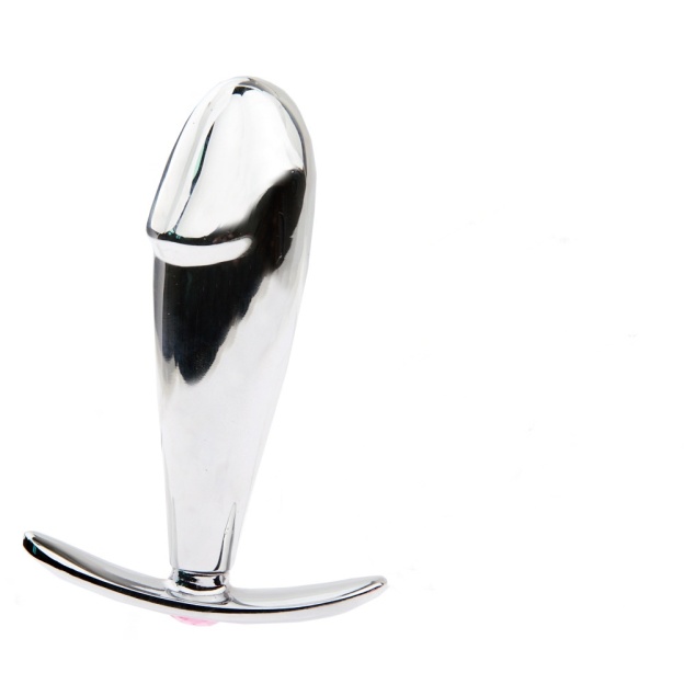 Stainless Steel Realistic Cock Head Anal Butt Plug Anal Trainer