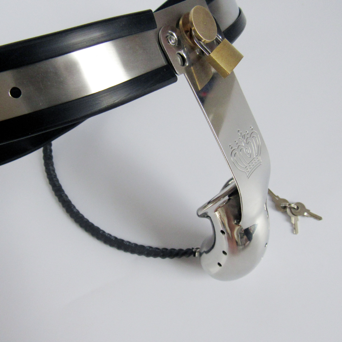 Domina Steel Chastity Cage Belt for Men-WeLovePlugs