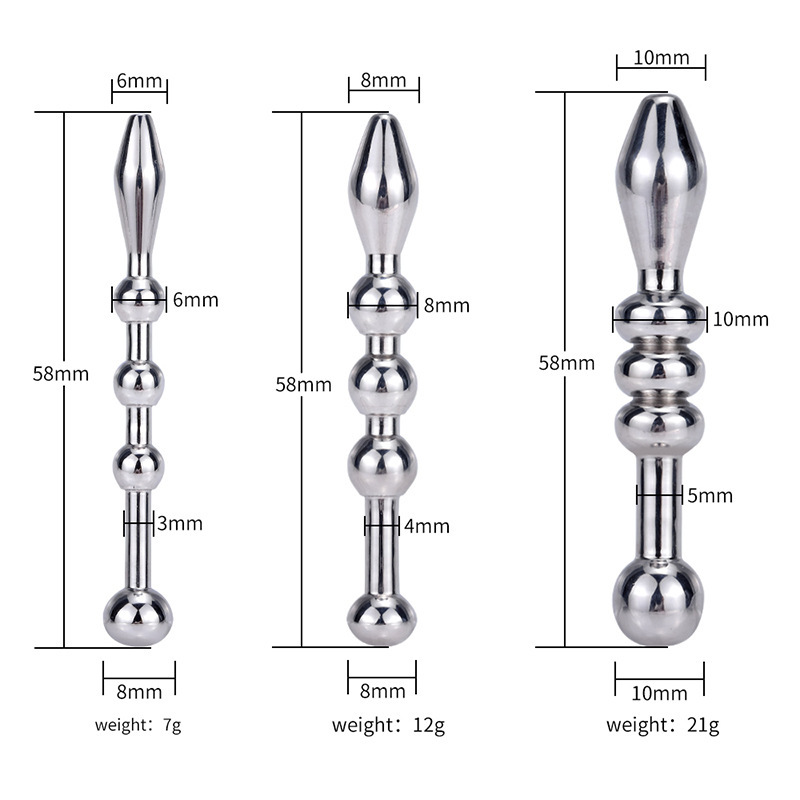 Beaded Urethral Sound Penis Plug -WeLovePlugs