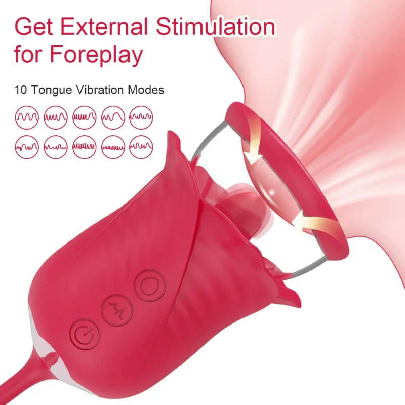 Womens Rose Toy With 10 Tail Thrusting Modes - image 4
