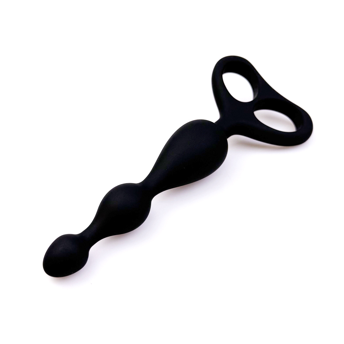Black Silicone Fist Hold Anal Beads Plug-WeLovePlugs
