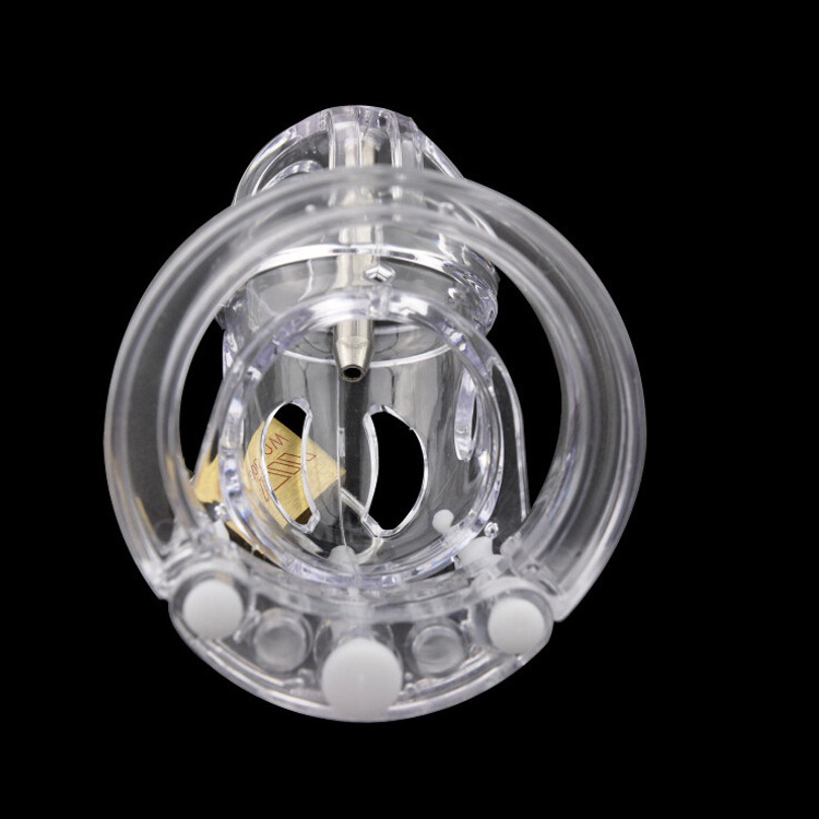 Transparent Chastity Cage with Catheter Tube -WeLovePlugs
