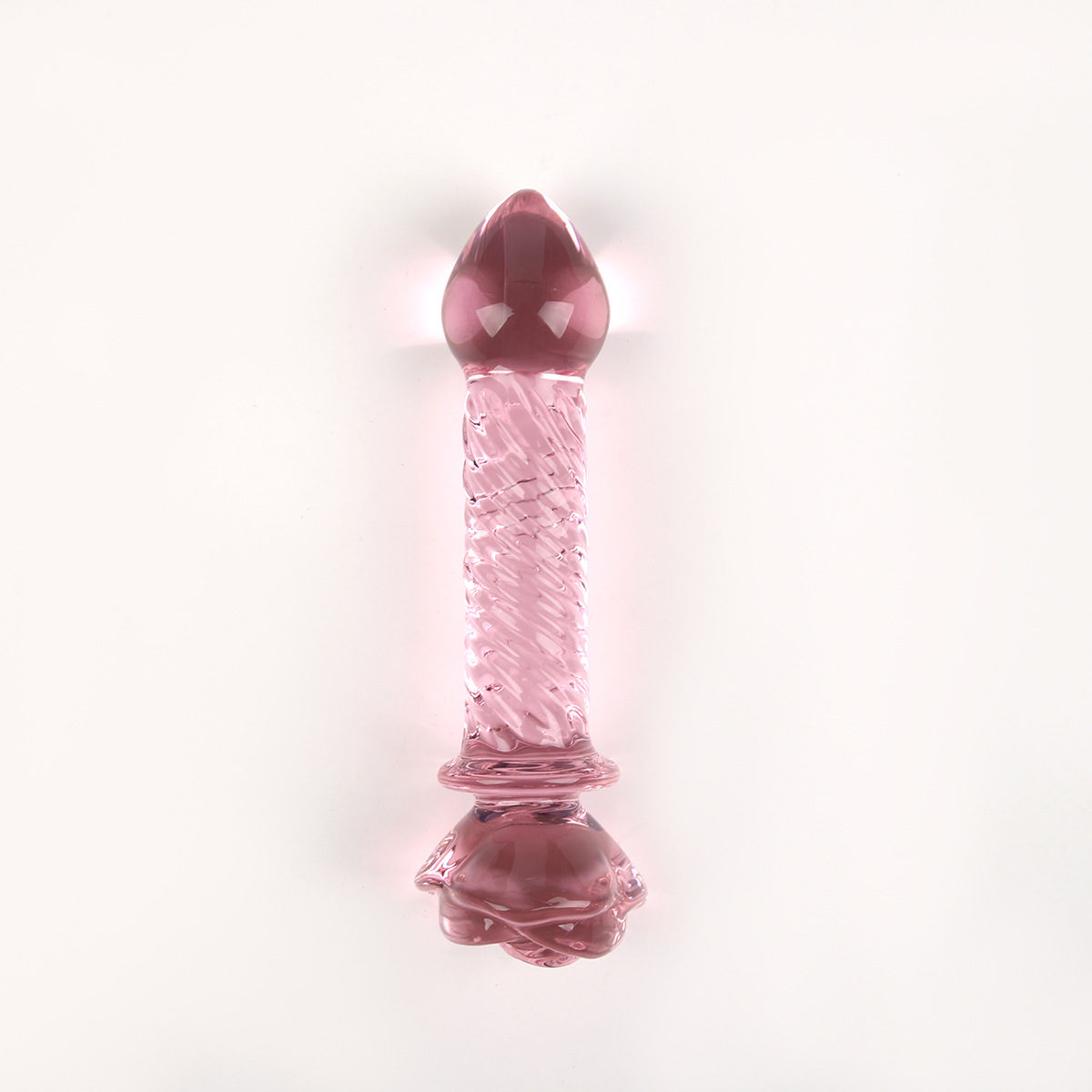 Pink Rose Glass Dildo - C - image 1