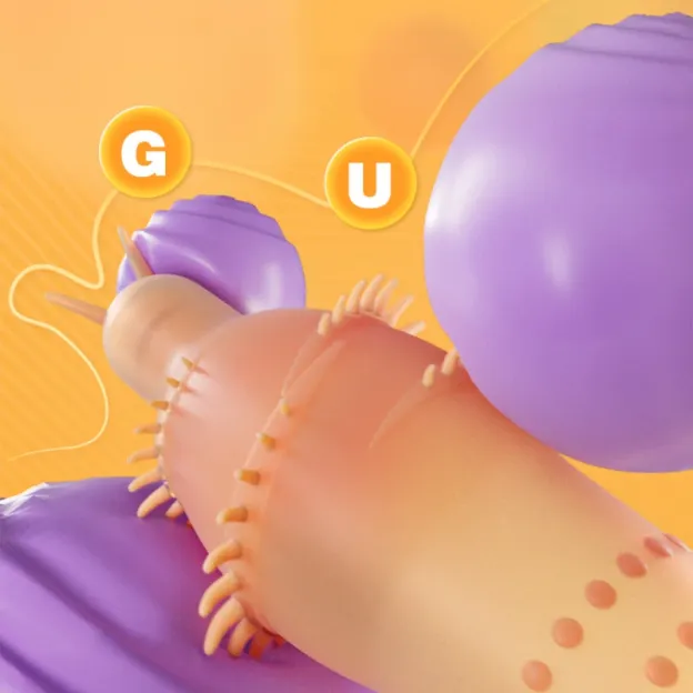 Vibrating Condoms Penis Sleeve Delay Ejaculation Thorn Dot G Spot Cover -WeLovePlugs