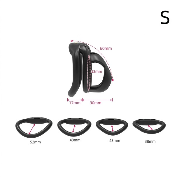 StealthCore Male Chastity Cage - Black S Arc Ring - image 2
