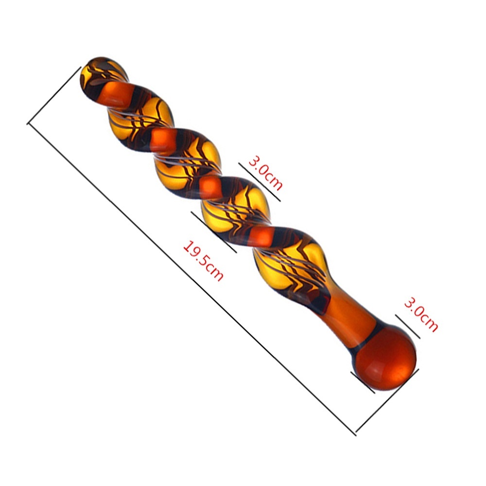 Crystal Touch: Temperature Play Glass Butt Plug Dildo-WeLovePlugs