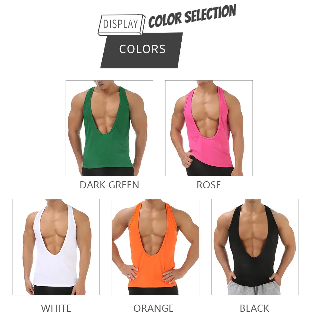 Man Deep V-neck Sexy Sleeveless Tops - image 12