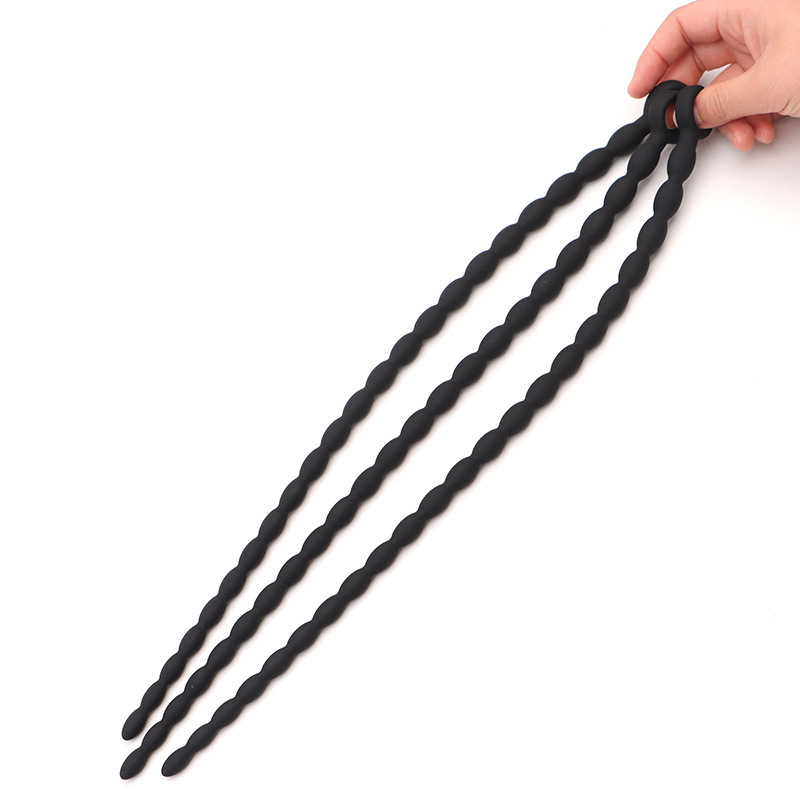 Extra Long Beaded Silicone Urethral Sounds -WeLovePlugs