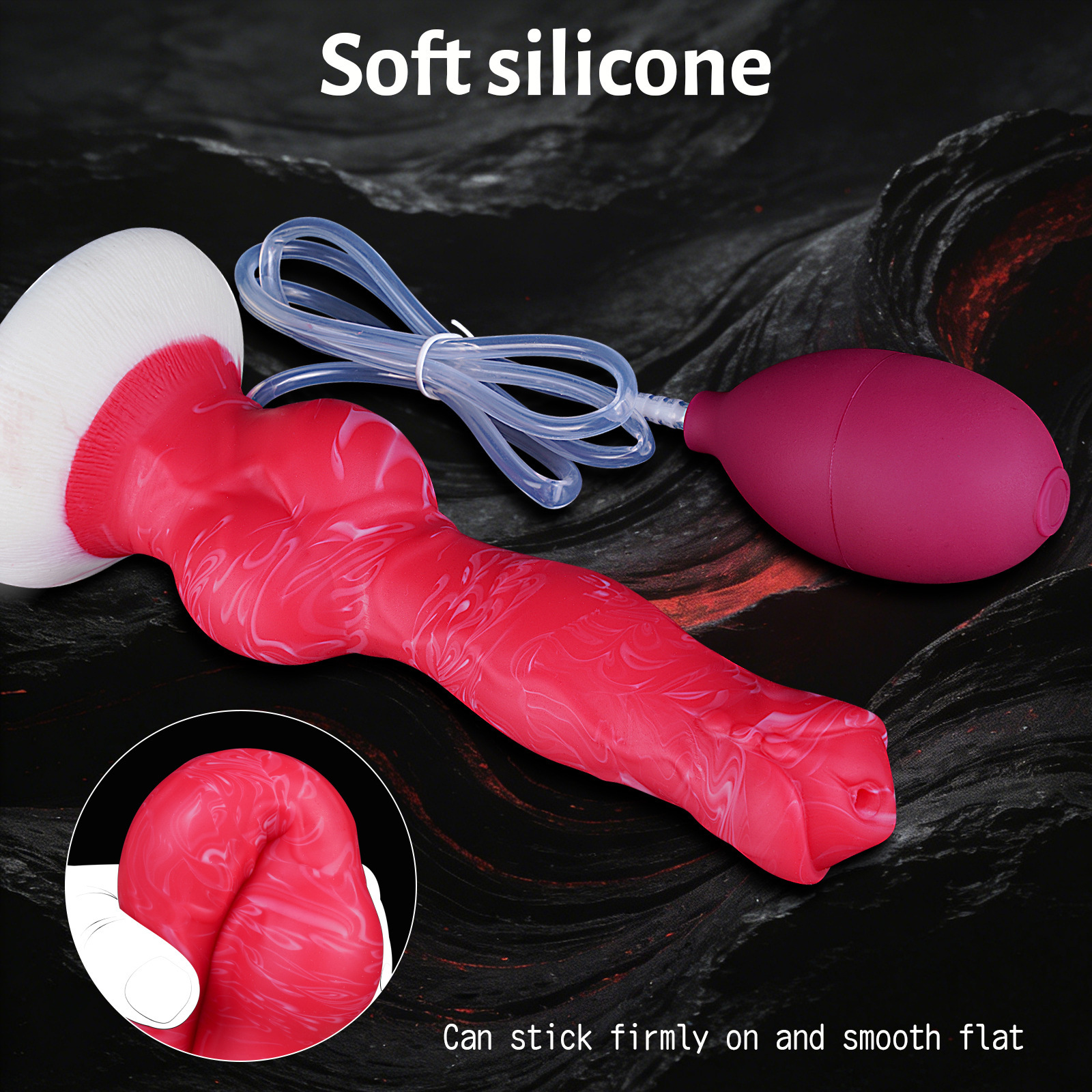 Crimson Vortex Cum-Shooting Fantasy Knot Dildo - image 7