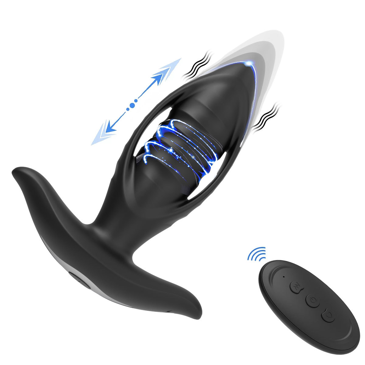Remote Control Thrusting Anal Vibrator Plug