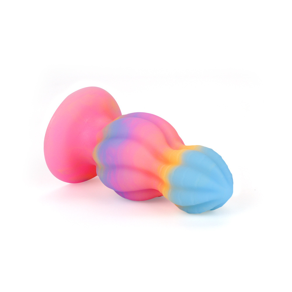 Dual-Size Fantasy Gourd Silicone Dildo with Glow-in-the-Dark & Suction Cup