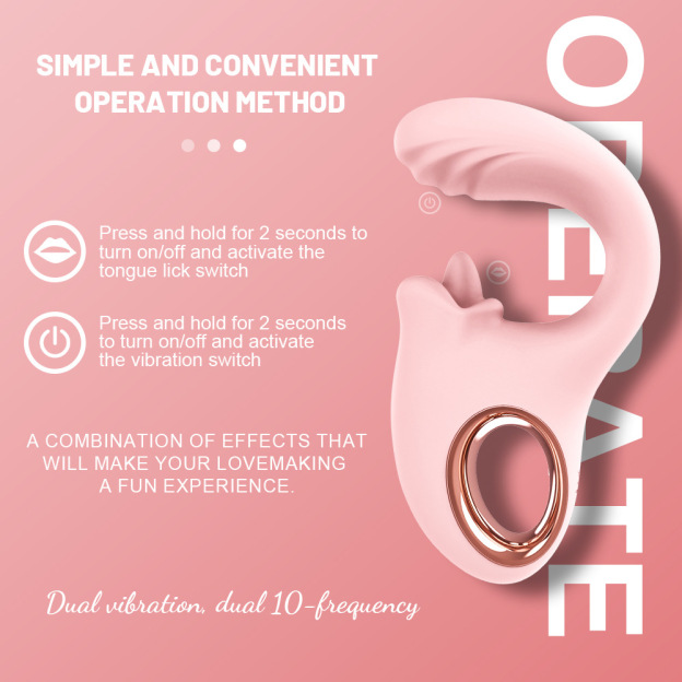 Luxelick 6.1'' Dual Motor Tongue Vibe Licking Vibrator-WeLovePlugs