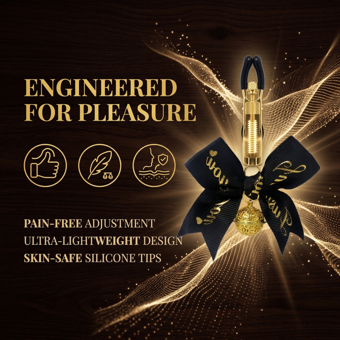 Metal Alligator Clamp Set with Bells & Bow Accents - image 12