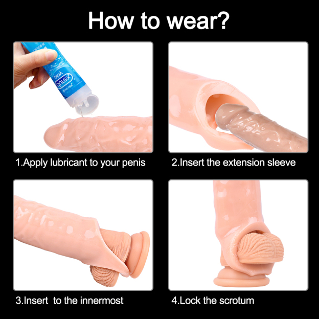 Mighty Penis Extender Sleeve with Ball Loop 