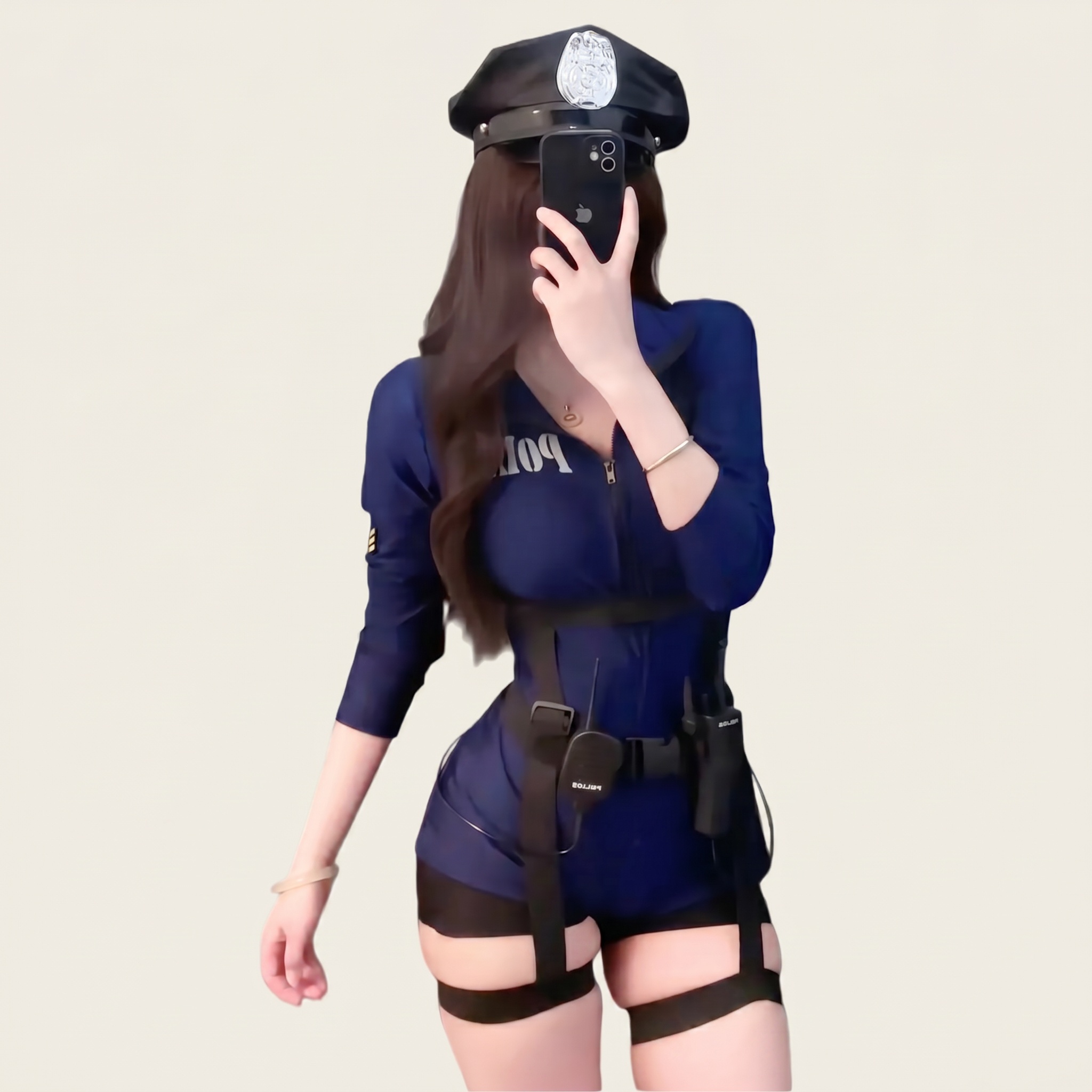 Elegant Officer-style Fitted Police Costume - image 1