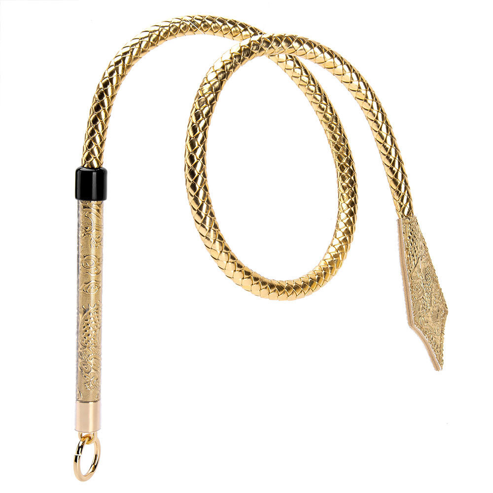Elite Long-Reach Faux Leather Whip – 96.5cm Design - Golden - image 4
