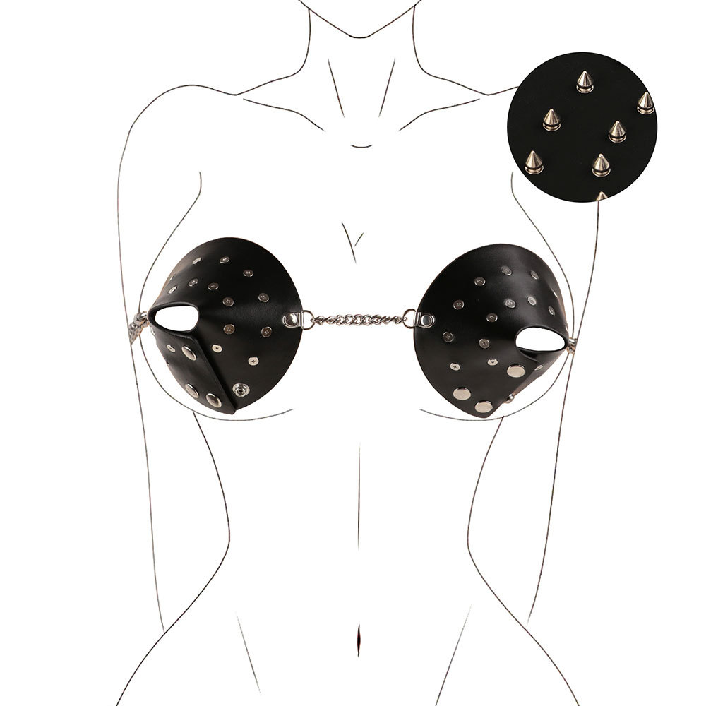 Riveted Punk Leather Bra BDSM Spike Lingerie-WeLovePlugs