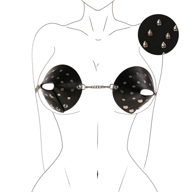 Riveted Punk Leather Bra BDSM Spike Lingerie-WeLovePlugs