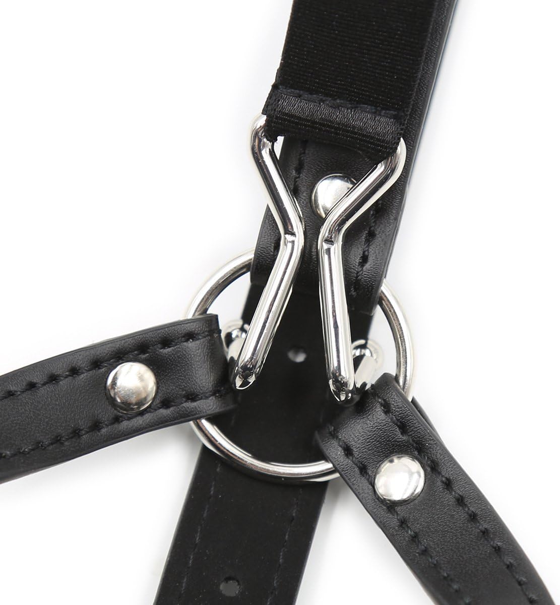 Adjustable Breathable Mouth Ball Gag with Nose Hook  BDSM Control