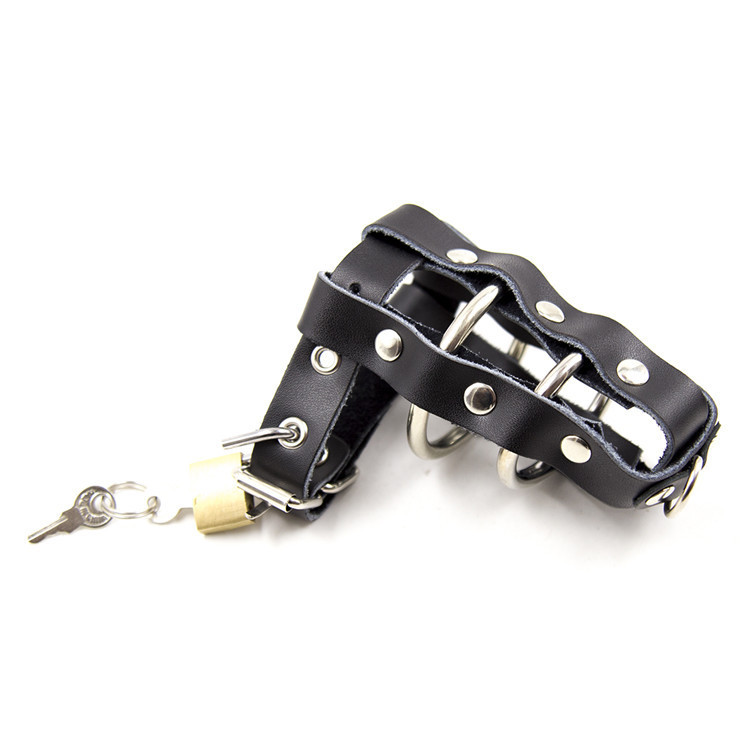 Sissified Leather Buckling Chastity Cock Cage -WeLovePlugs