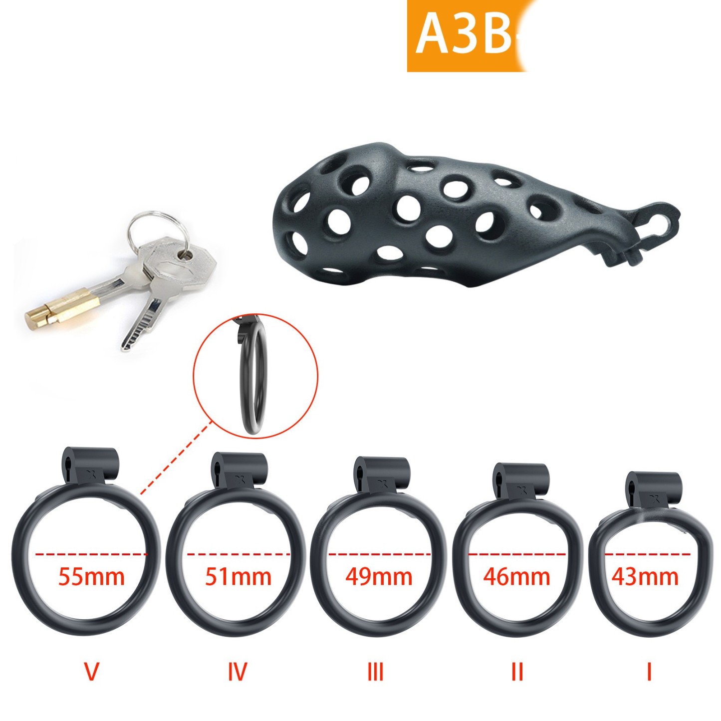 Cobra CB Lock Male Chastity Cage -WeLovePlugs