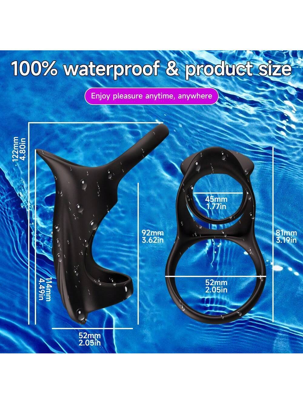 Powerful 10 Vibrations Penis Ring Vibrator APP Control -WeLovePlugs