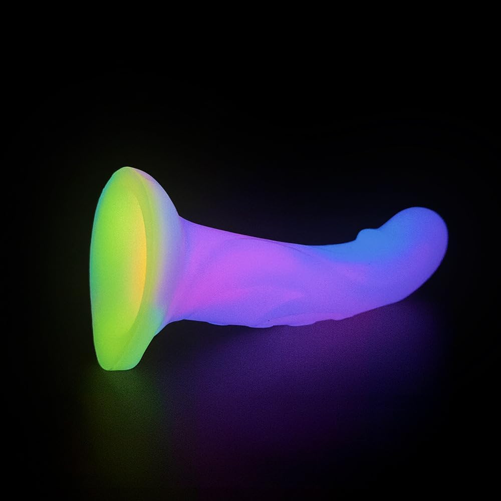 6.1'' Anal Glow In The Dark Dildo with Suction Cup - image 2