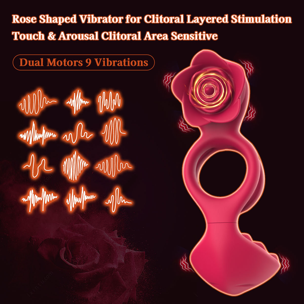 10-mode Vibrating Clit Licking Cock Ring With Balls Massager-WeLovePlugs