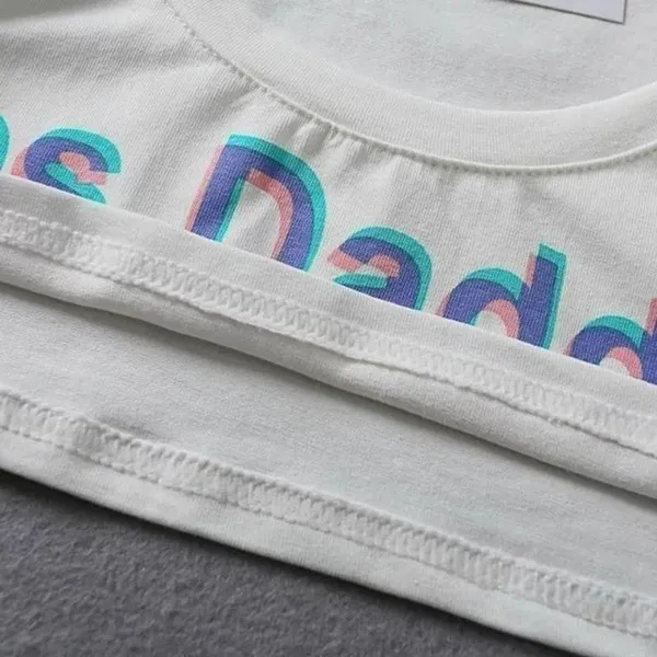 "Yes Daddy" Letter Print Fitness Crop Top - image 2