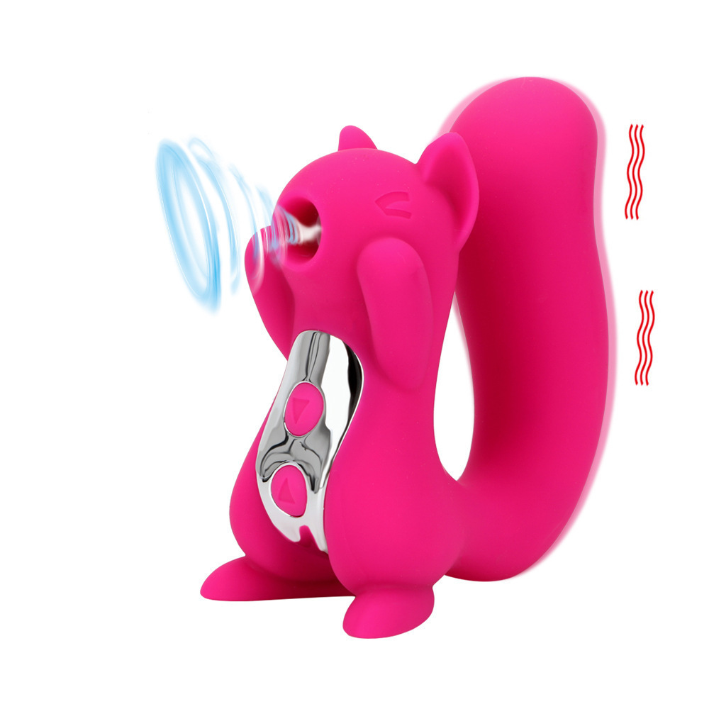 Screaming Squirrel Dual Stimulator – Clitoral Suction & G-Spot Vibrator with 10 Vibration Modes -WeLovePlugs