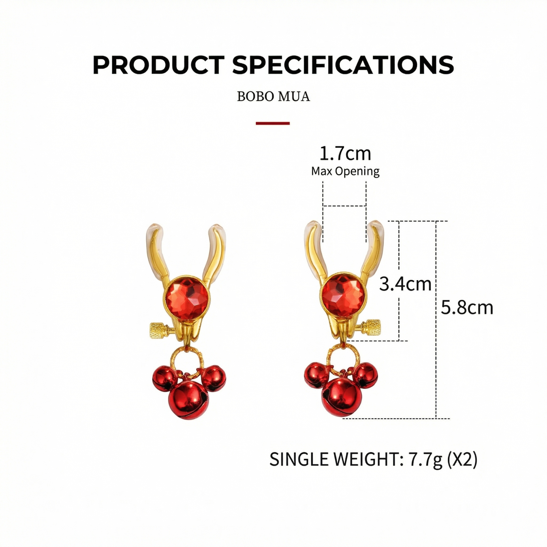 Bells Nipple Clamps Clips Rhinestone - image 8