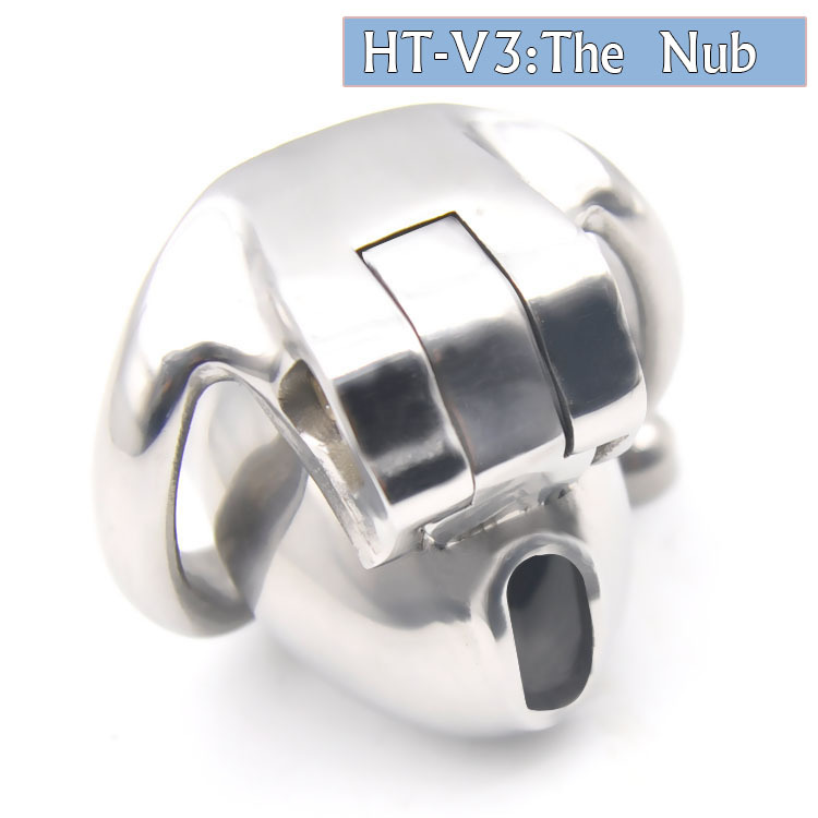 HT-V3: The Nub Metal Chastity Cage Holy Trainer -WeLovePlugs
