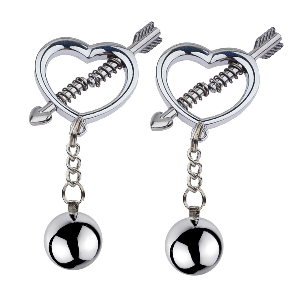 BDSM Heart Shape Nipple Clamps Nipple Clips -WeLovePlugs