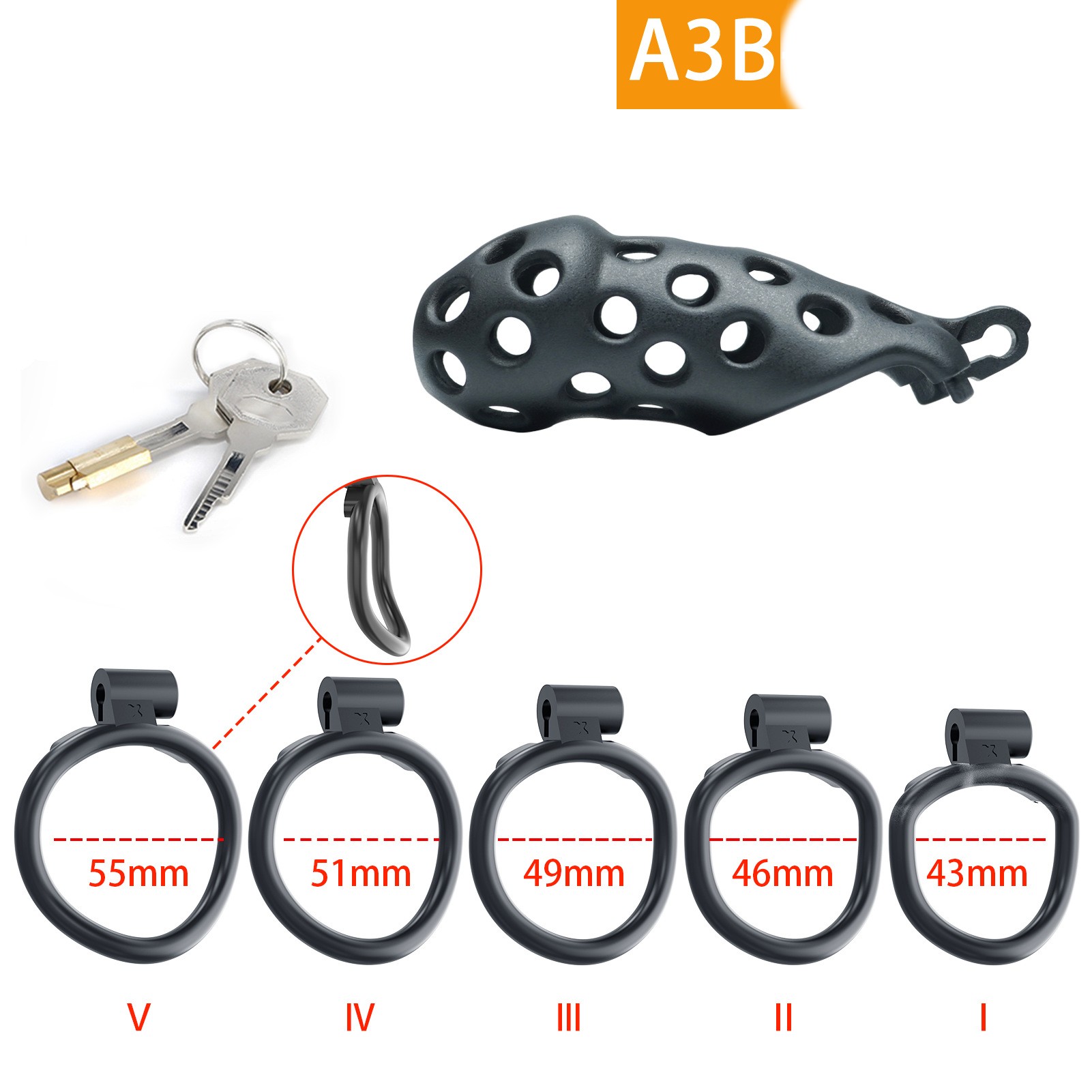 Cobra CB Lock Male Chastity Cage -WeLovePlugs