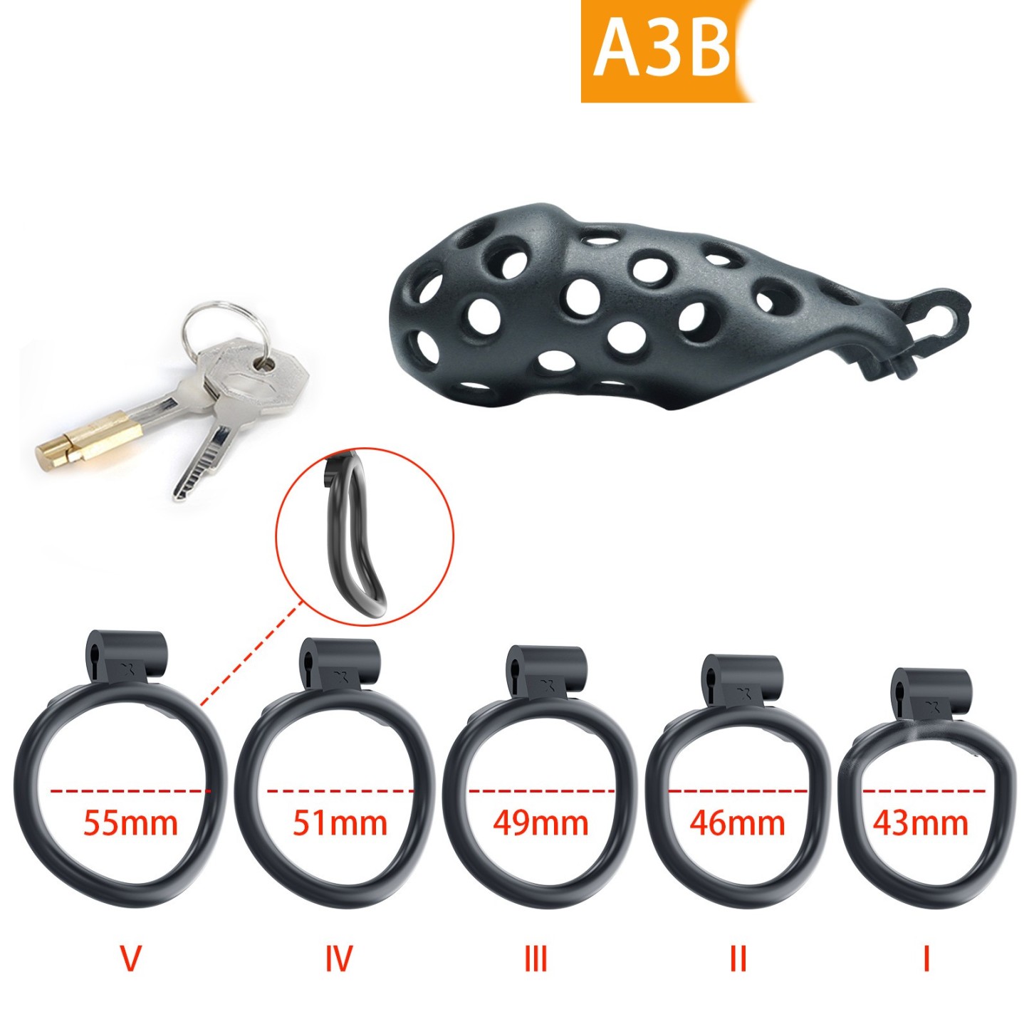 Cobra CB Lock Male Chastity Cage -WeLovePlugs