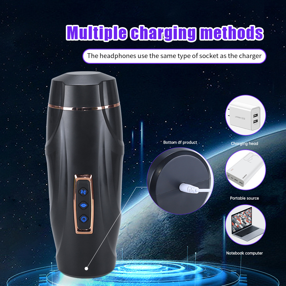 Automatic Telescoping Stroker With Suction & Vibration Masturbator-WeLovePlugs