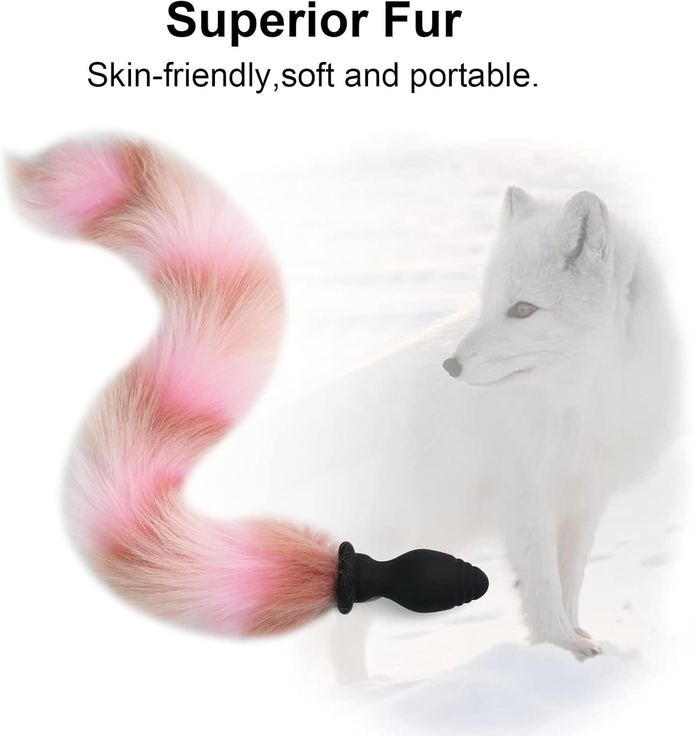 Multicolor Fox Tail Light Up Butt Plug with Remote
