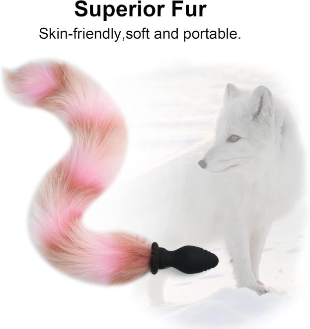 Multicolor Fox Tail Light Up Butt Plug with Remote 