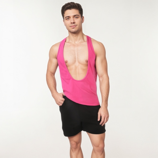 Man Deep V-neck Sexy Sleeveless Tops - image 13