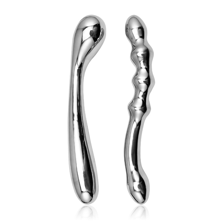 Stainless Steel Double-Ended Dildo – Unisex Anal Plug & Vaginal Pleasure Wand