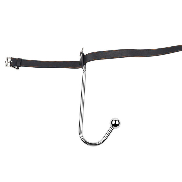 Sex Backhand Back Gag With Anal Hooks SM Leather - image 5