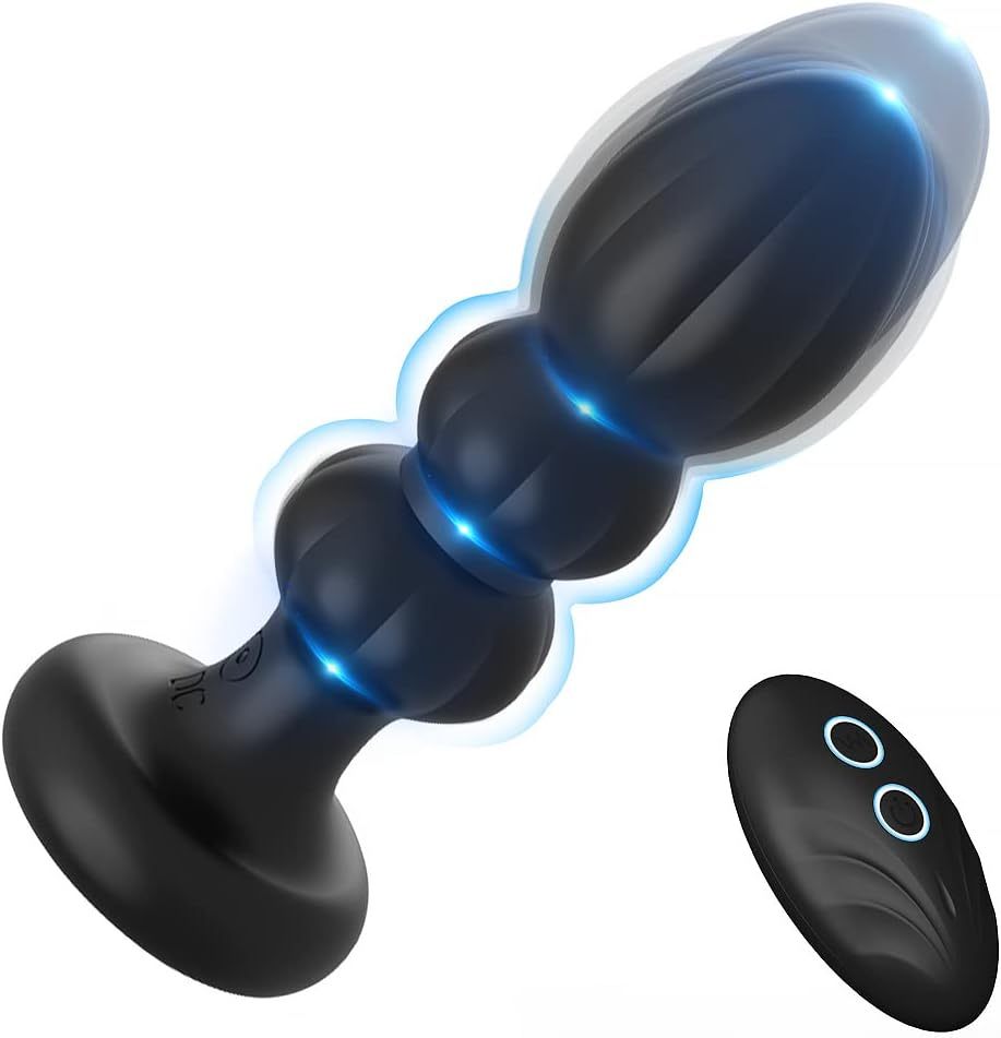Vibrating Thrusting Silicone Butt Plug -WeLovePlugs