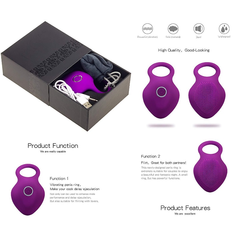 10 Speeds Vibrator Cock Ring-WeLovePlugs