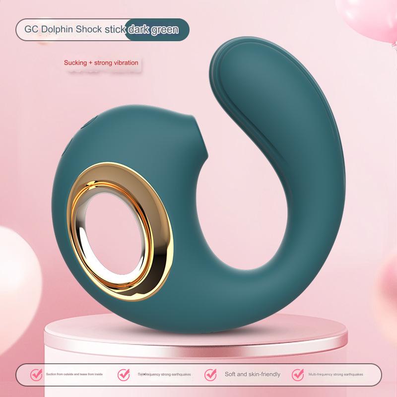 Delfin Vibrator G-Punkt, Klitoris und Labien Sauger  WeLovePlugs