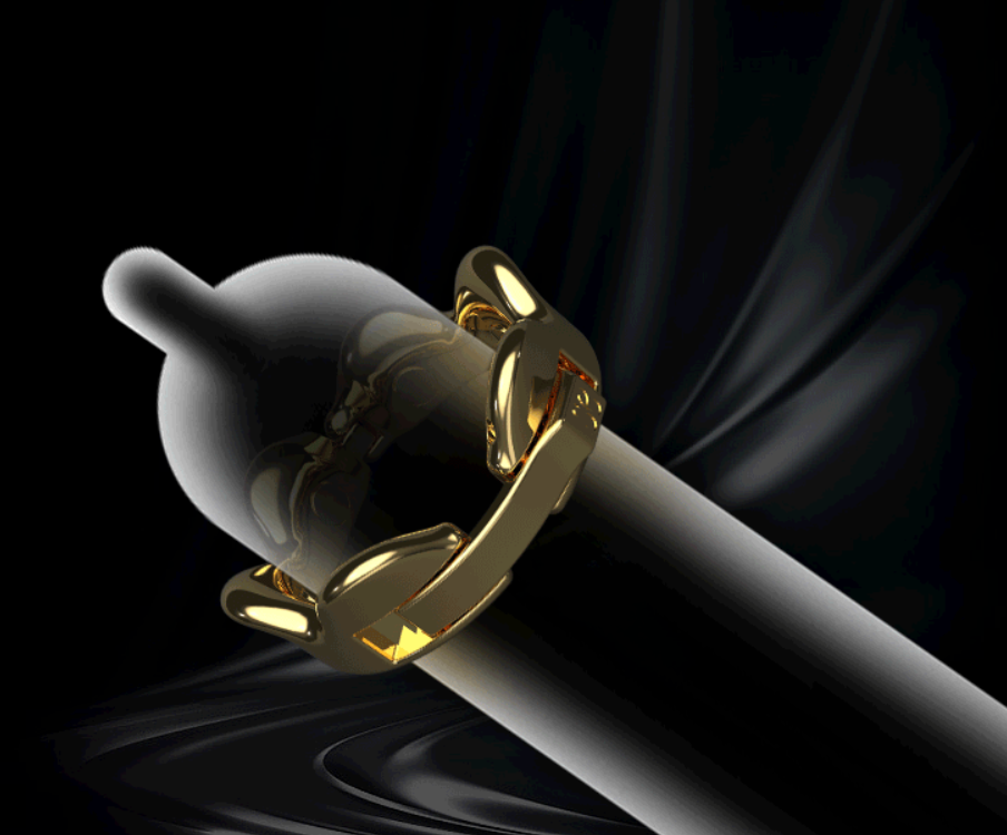 24k Adjustable Glan Ring Penis Ring -WeLovePlugs