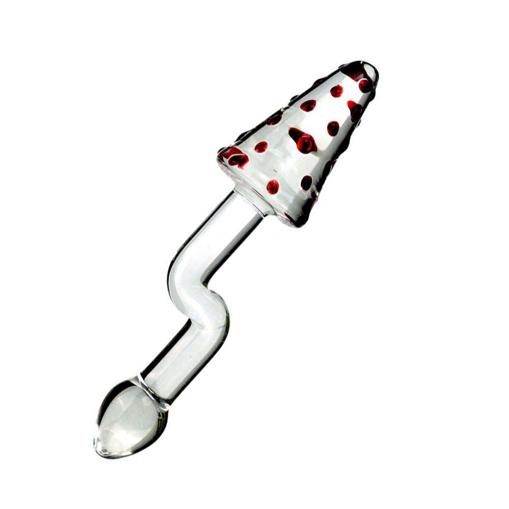 Glass Anal Plug With Crank Handle-WeLovePlugs