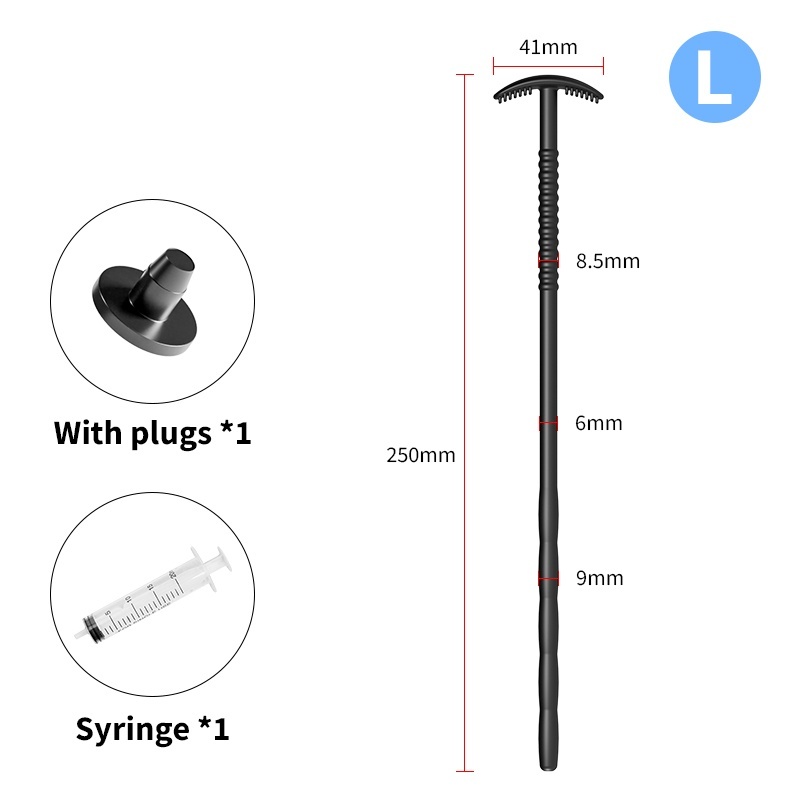 Silicone Urethral Exploration Plug with Syringe-WeLovePlugs