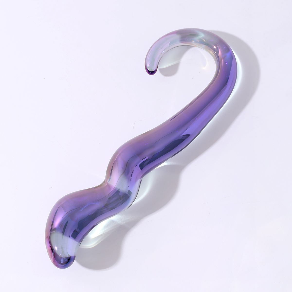 Iridescent Glass G-Spot Dildo Wand – Elegant Body-Safe Butt Plug-WeLovePlugs